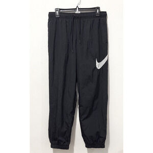 NWT: Nike - Women's Black with White Swoosh, Full Length, Windbreaker Pants (M)